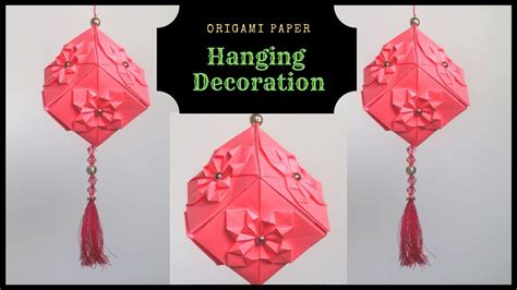 Origami Paper Hanging Decoration Diy Decorations For Home Decor Paper Craft Ideas Youtube