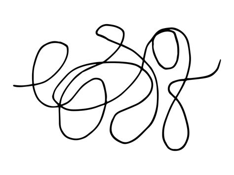 Hand drawn doodle abstract tangled scribble. Vector random chaotic lines. 8950488 Vector Art at ...