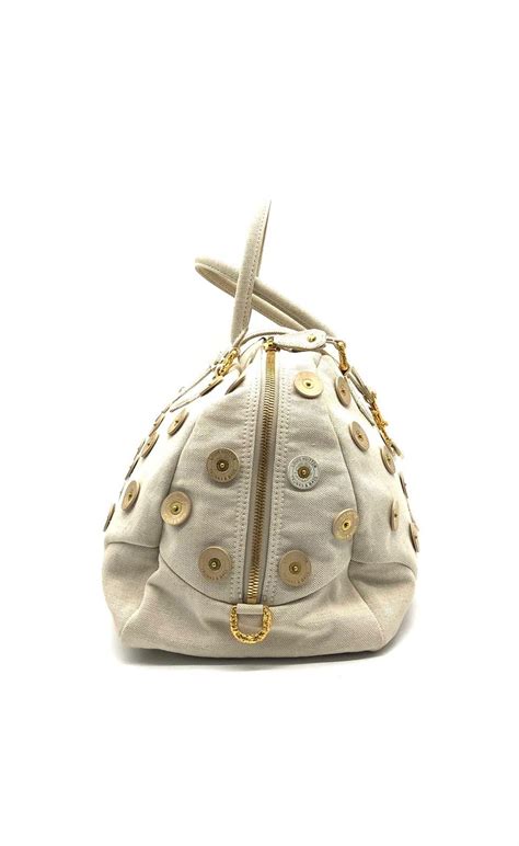 Louis Vuitton Limited Edition Beige Canvas Polka Dots Fleurs Tinkerbell