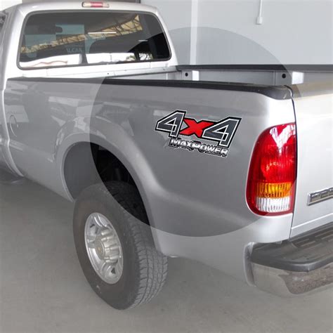 Adesivo 4x4 Max Power Ford F 250 Emblema Cromado Lateral Sportinox