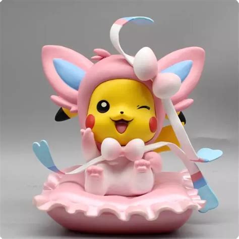 Figure Pikachu Cos Sylveon Anime Figures Kawaii Figurine Statue Model