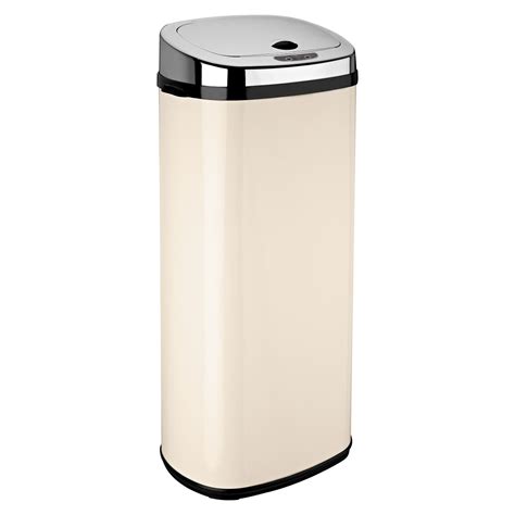 Dihl L Stainless Steel Rectangle Automatic Kitchen Sensor Bin Cream