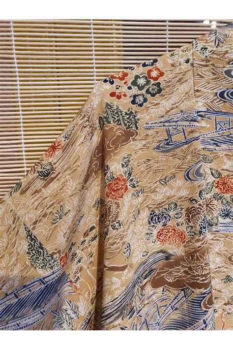 Vintage Kimono Floral Pattern Mochi Copenhagen