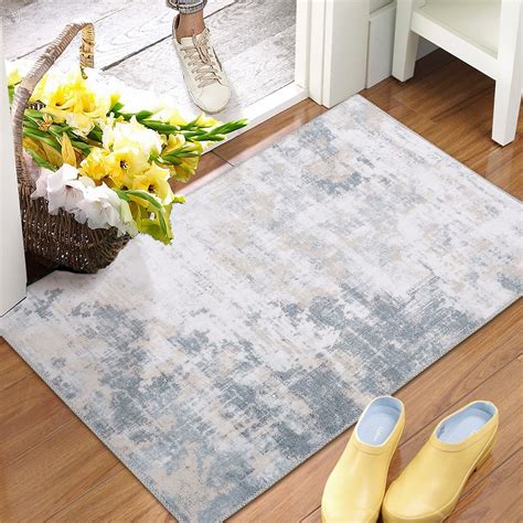 GlowSol 2x3 Small Entryway Rug Modern Abstract Area Rug Indoor Machine