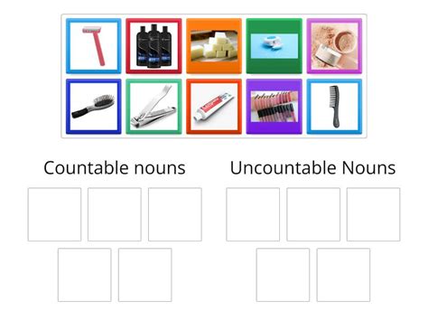 Countable Vs Uncountable Nouns Group Sort