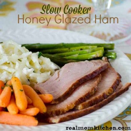 Slow Cooker Honey Glazed Ham - Real Mom Kitchen