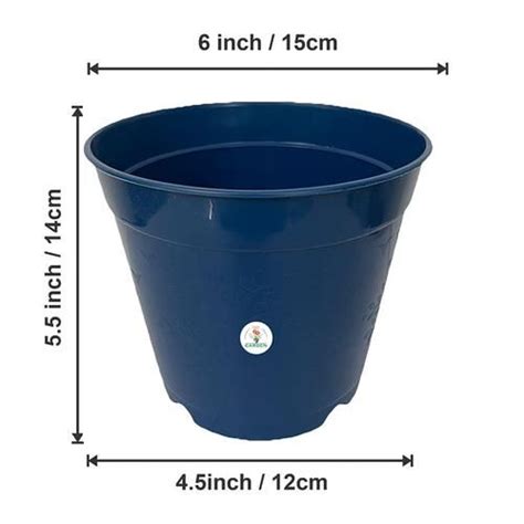 Buy Kraft Seeds Polypropylene Flower Pot Blue Inch Plastic Online