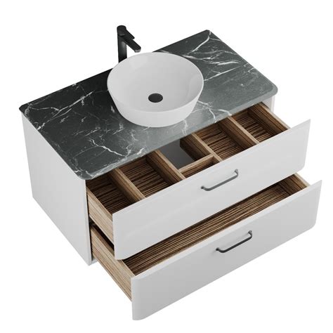 Тумба Veneciana TIBR 100 со столешницей белая, под умывальник: купить в ...