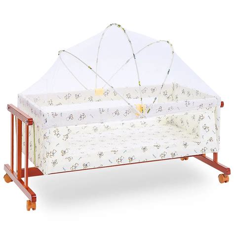 Tinnies Wooden Cot Brown T902 Bebek Babyshop