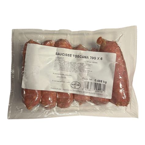 Tuscan Sausage Viandes Du Grand Paris 6x70g Between 450g And 499