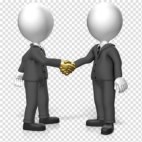 Animation Golden Handshake Stick Figure Animation Transparent