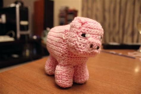 Minecraft Knitted Pig Minecraft Crochet Crochet Pig Minecraft