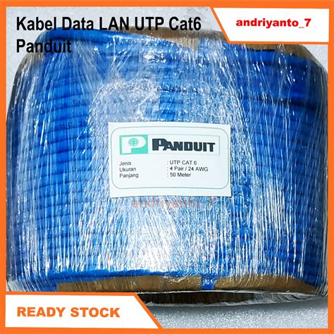 Jual Kabel Data LAN UTP Cat 6 PANDUIT 50 Meter Shopee Indonesia