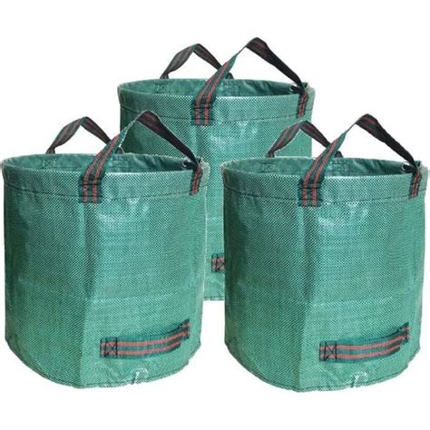 SAC POUBELLE SAC PLASTIQUE Lot De 3 500L Sacs De Jardin Sacs De