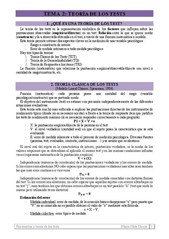 Tema Teor A De Los Tests Pdf