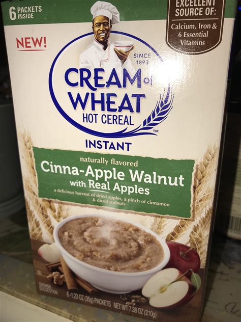 Cream Of Wheat Hot Cereal Cinna Apple Walnut With Real Apples Cream