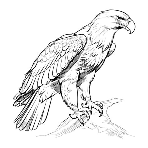 Premium Vector Hand Drawn Sketch Bald Eagle Illustration