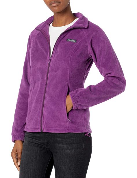 Columbia Plus Size Benton Springs Full Zip Fleece Jacket In Plum