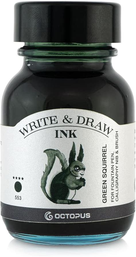 Octopus Write And Draw Ink Green Squirrel Wasserfeste Tinte Zum