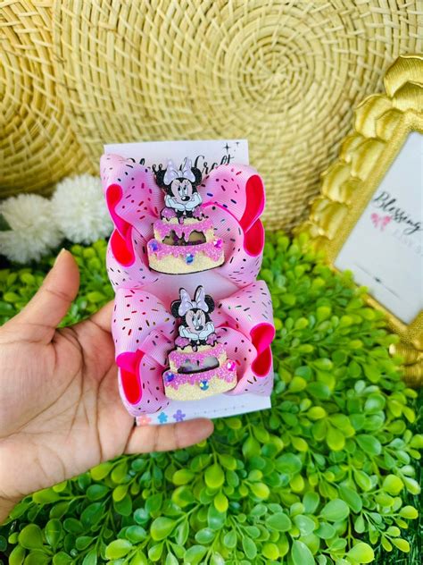 Minnie Mouse Cake Piggies Minnie Mouse Pigtail Set Minnie Birthday