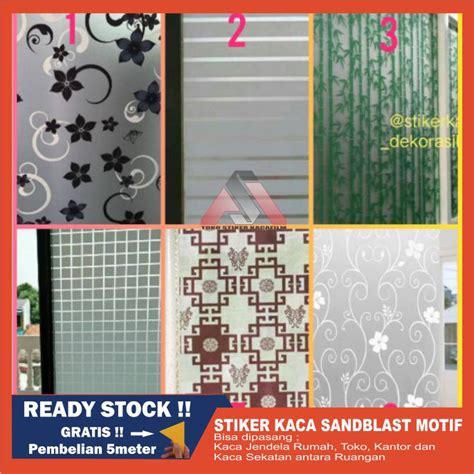 Jual Sticker Kaca Film Jendela Rumah Sandblast Motif Wallpaper Stiker