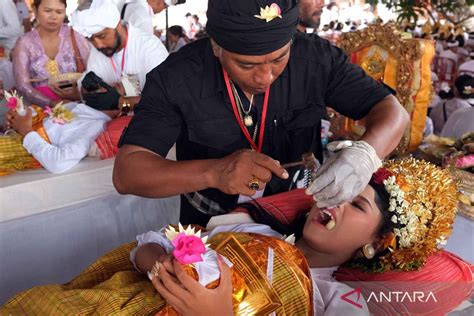 Ratusan Umat Hindu Ikuti Upacara Potong Gigi Antara News