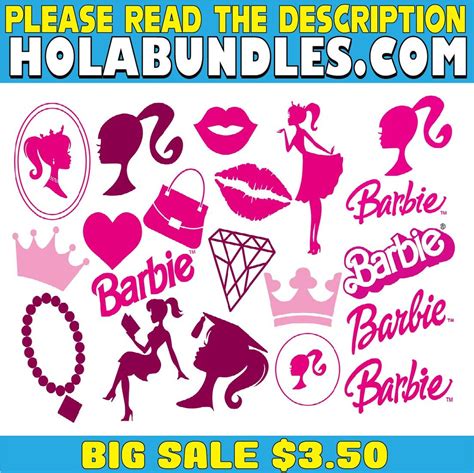 Barb Svg Bundle Svg Princess Silhouette Pink Doll Svg Girl Svg