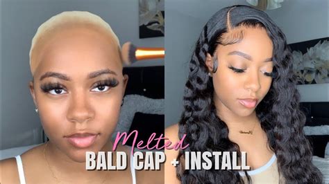 DETAILED BALD CAP METHOD FLAWLESS WIG INSTALL WITH CRIMPS Unice