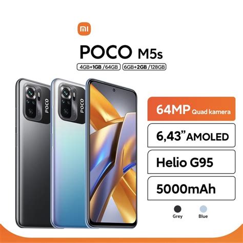 Jual Xiaomi Poco M5s [4GB+64GB - 6GB+128GB] Helio G95 | 64MP Quad ...