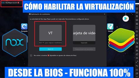 COMO HABILITAR LA VIRTUALIZACION VT PARA NOX PLAYER Y BLUESTACKS DESDE