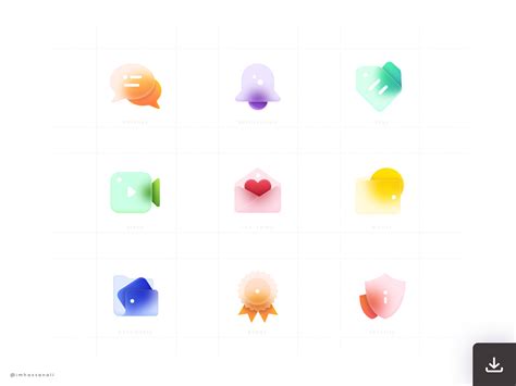 Frosted Glass Effect Icons Free Download Xd Sketch On Behance