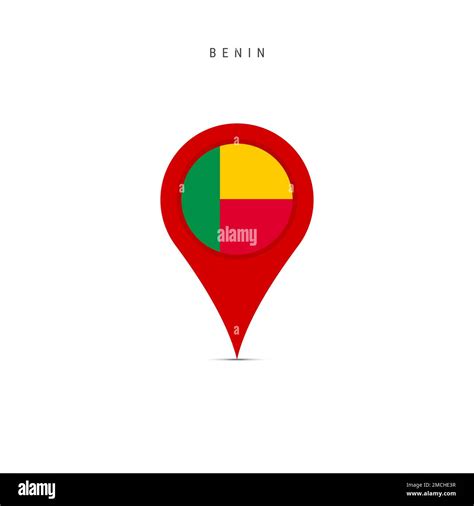 Teardrop map marker with flag of Benin. Dahomey flag inserted in the ...