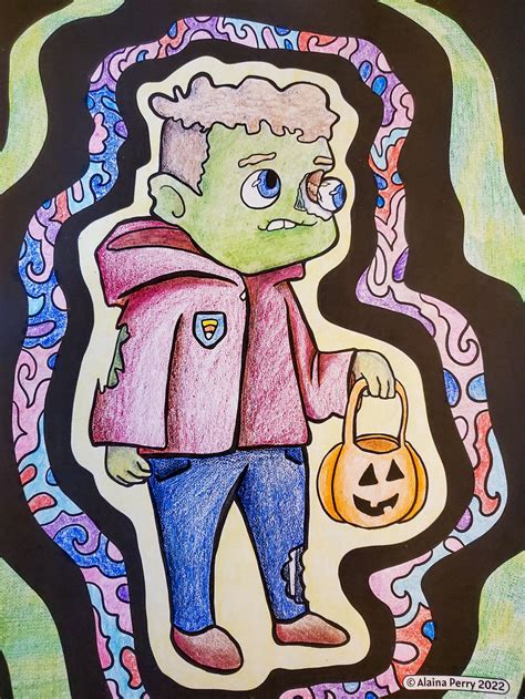 Halloween Zombie Coloring Page Printable - Etsy