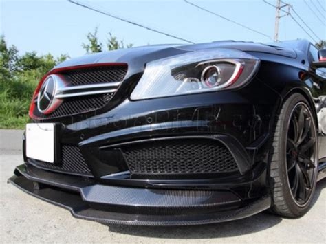 Carbon Fiber Front Lip Spoiler For Mercedes Benz A Class W176 A45 Amg