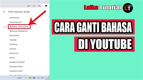 Cara Ganti Bahasa Di Youtube Youtube