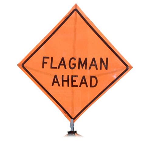 B A4sf2900 Sg Flagman Ahead Standard Grade 48 Roll Up Sign