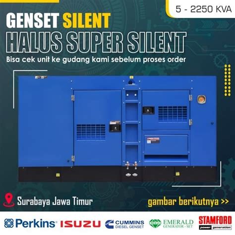 Jual Diesel Genset 250 Kva Perkins Cummins Isuzu Emerald New Ultra