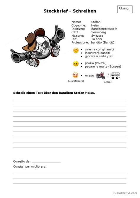 Steckbrief Deutsch Daf Arbeitsblätter Pdf And Doc