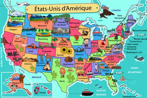 La Carte Des Etats Unis Amerique Info ≡ Voyage Carte Plan