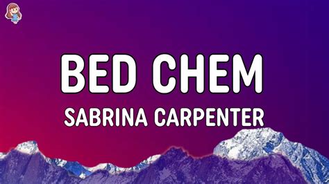 Sabrina Carpenter Bed Chem Lyrics Youtube