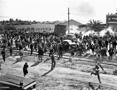 Striking Cannery Workers At Odds With A Truckload Of Spinach Being