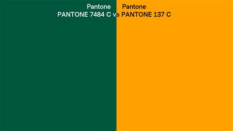 Pantone 7484 C Vs Pantone 137 C Side By Side Comparison