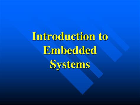 Ppt Introduction To Embedded Systems Powerpoint Presentation Free