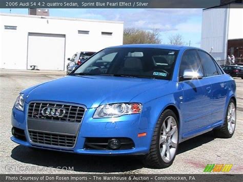 Sprint Blue Pearl Effect 2006 Audi S4 4 2 Quattro Sedan Silver Interior