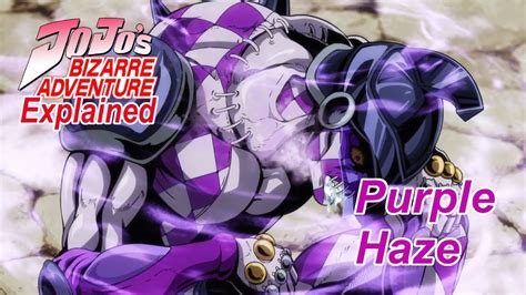 Jojos Bizarre Adventure Explained Purple Haze Youtube