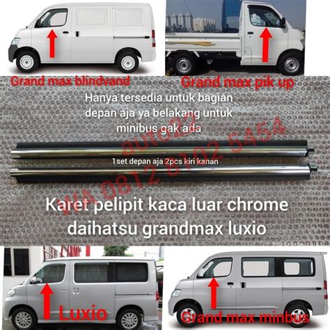 Jual Weather Strip Karet Pelipit Kaca Luar List Chrome Daihatsu Grand