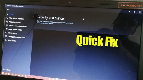 How To Fix Windows Defender Security At A Glance Windows Link