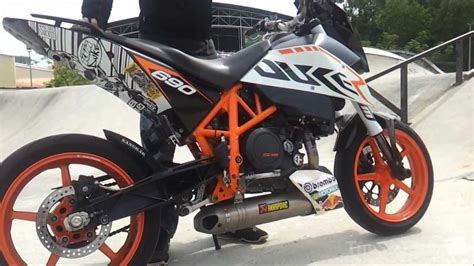 2011 KTM Duke 690 Akrapovic Full Race Exhaust YouTube