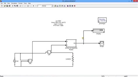 Active And Reactive Power Measurement In Matlab Youtube