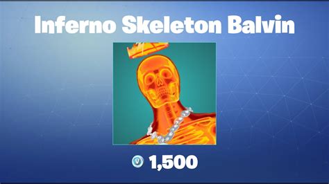 Inferno Skeleton Balvin Fortnite Outfitskin Youtube